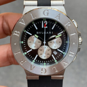Bulgari Diagono Silver Siyah Kadran