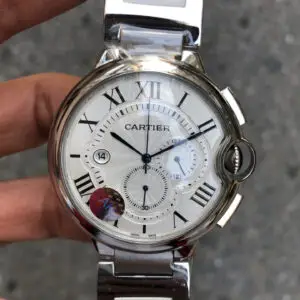 Cartier Ballon Bleu Chronograph Silver Beyaz