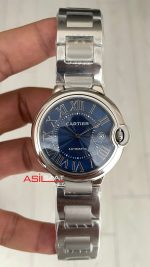 Cartier Ballon Bleu Mavi WSBB0061 Silver 40mm Replika Saat