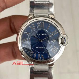 Cartier Ballon Bleu Mavi WSBB0061 Silver 40mm Replika Saat