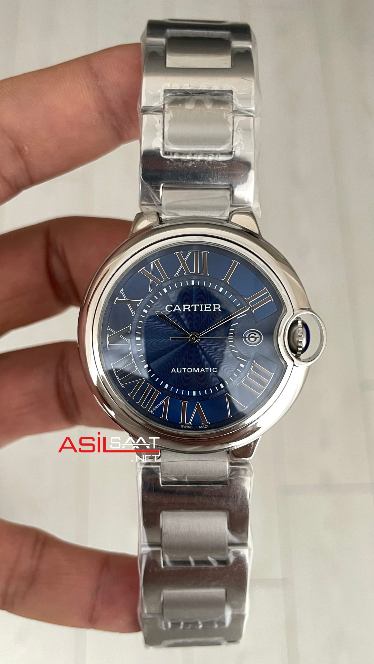Cartier Ballon Bleu Mavi WSBB0061 Silver 40mm Replika Saat Cartier Ballon Bleu Mavi WSBB0061 Silver 40mm Replika Saat
