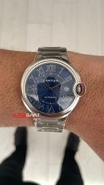 Cartier Ballon Bleu Mavi WSBB0061 Silver 40mm Replika Saat