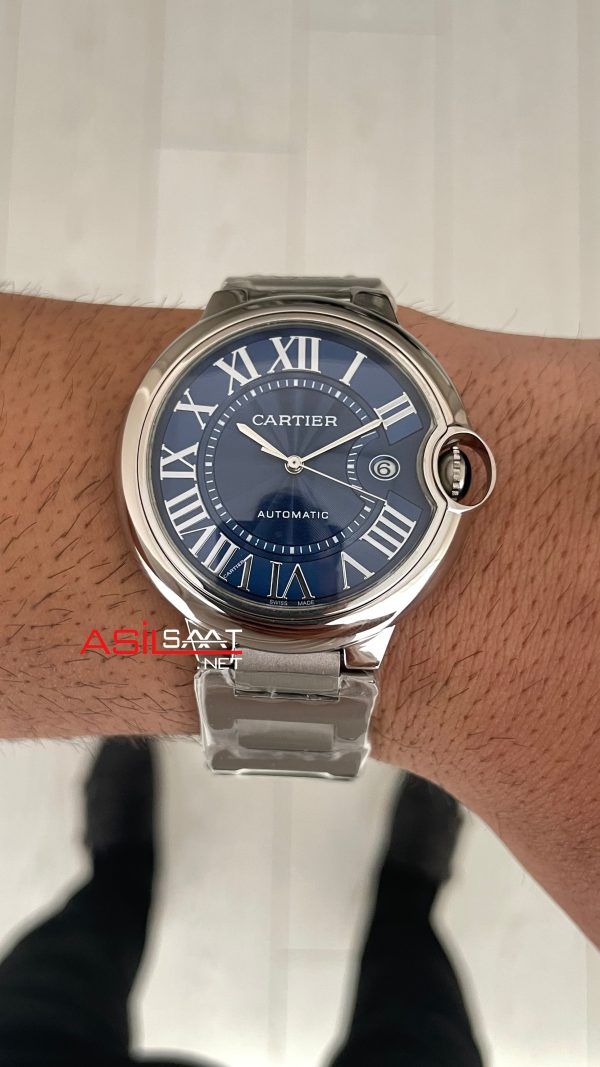 Cartier Ballon Bleu Mavi WSBB0061 Silver 40mm Replika Saat Cartier Ballon Bleu Mavi WSBB0061 Silver 40mm Replika Saat
