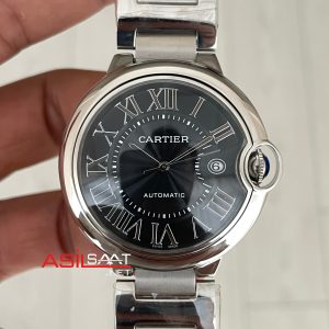 Cartier Ballon Bleu Siyah WSBB0060 Silver 40mm Replika Saat