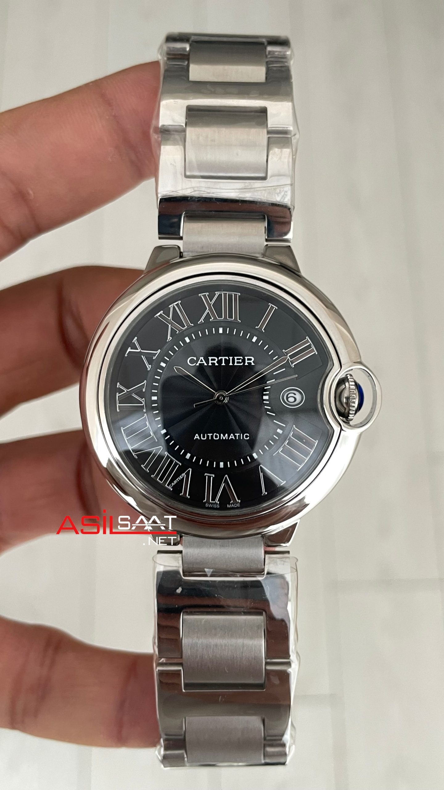 Cartier Ballon Bleu Siyah WSBB0060 Silver 40mm Replika Saat Cartier Ballon Bleu Siyah WSBB0060 Silver 40mm Replika Saat