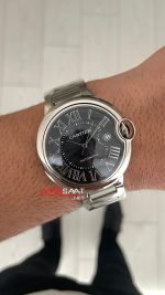 Cartier Ballon Bleu Siyah WSBB0060 Silver 40mm Replika Saat
