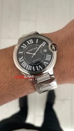 Cartier Ballon Bleu Siyah WSBB0060 Silver 40mm Replika Saat