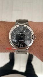 Cartier Ballon Bleu Siyah WSBB0060 Silver 40mm Replika Saat