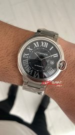 Cartier Ballon Bleu Siyah WSBB0060 Silver 40mm Replika Saat