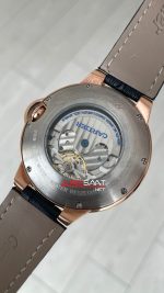 Cartier Ballon Bleu Skeleton Rose Tourbillon Moonphase 42mm Replika Saat