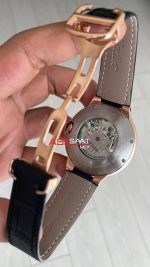 Cartier Ballon Bleu Skeleton Rose Tourbillon Moonphase 42mm Replika Saat