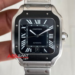 Cartier Santos Siyah WSSA0037 Large PVD Bezel