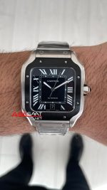 Cartier Santos Siyah WSSA0037 Large PVD Bezel