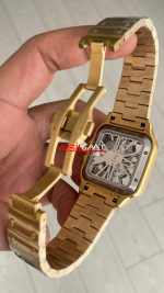 Cartier Santos WHSA0042 Skeleton 40mm Gold