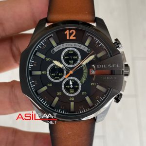 Diesel DZ4343 Mega Chief Black PVD Kahverengi 51mm Erkek Kol Saati