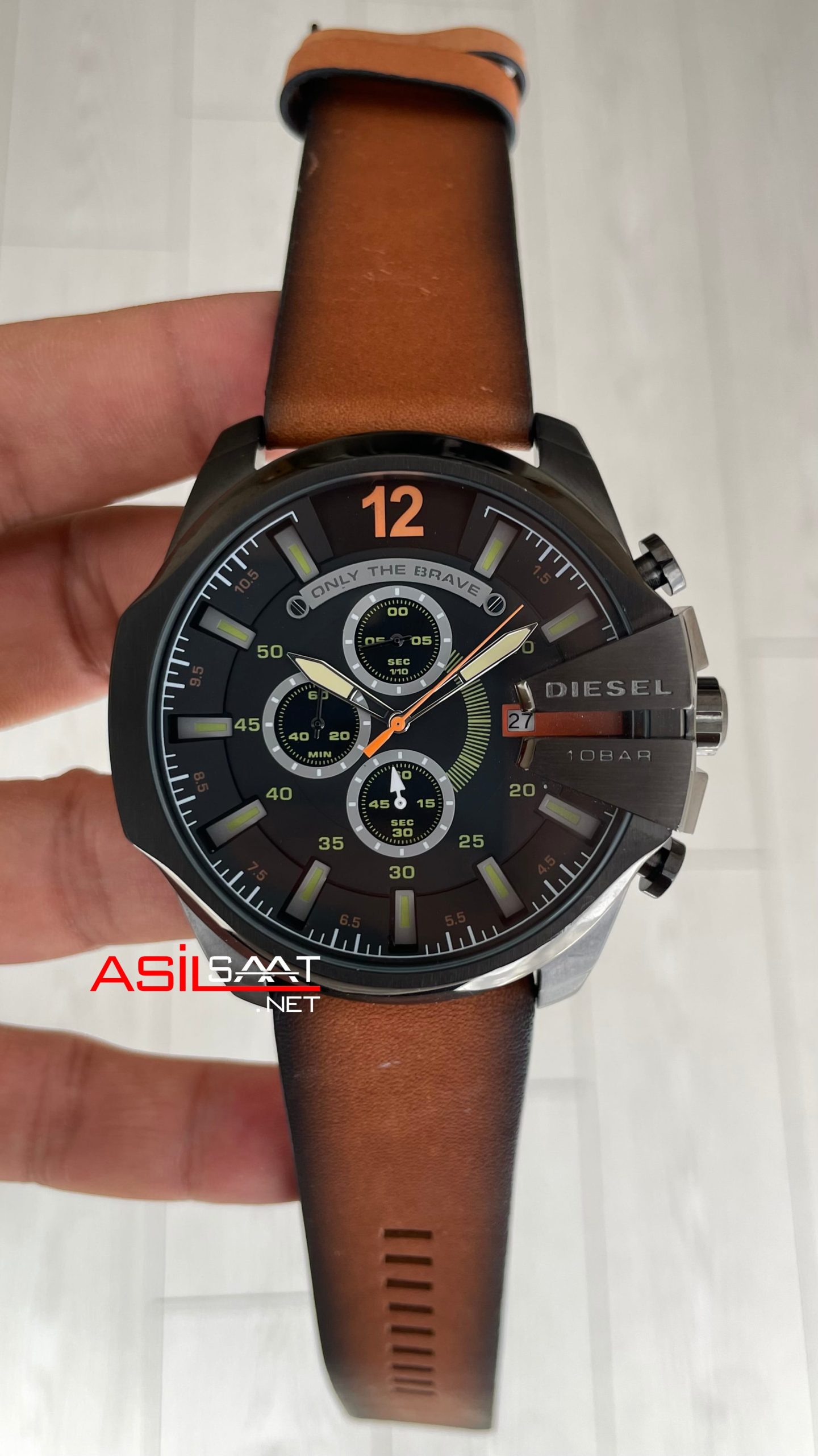 Diesel DZ4343 Mega Chief Black PVD Kahverengi 51mm Erkek Kol Saati Diesel DZ4343 Mega Chief Black PVD Kahverengi 51mm Erkek Kol Saati