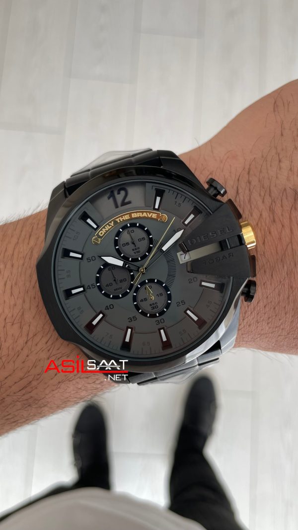 Diesel DZ4479 Mega Chief Black PVD 51mm Erkek Kol Saati Diesel DZ4479 Mega Chief Black PVD 51mm Erkek Kol Saati