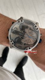 Diesel DZ7419 Mr. Daddy 2.0 Gri ve Beyaz 57mm Erkek Kol Saati