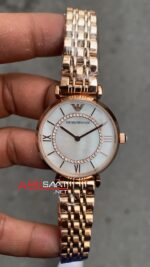 Emporio Armani AR 1909 Rose Taşlı Beyaz Kadran