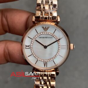 Emporio Armani AR 1909 Rose Taşlı Beyaz Kadran