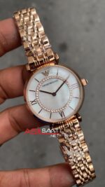 Emporio Armani AR 1909 Rose Taşlı Beyaz Kadran