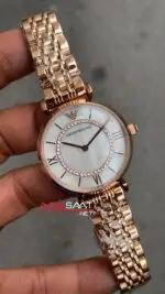 Emporio Armani AR 1909 Rose Taşlı Beyaz Kadran