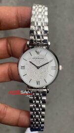 Emporio Armani AR 1925 Taşlı Beyaz Kadran
