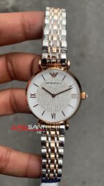 Emporio Armani AR 1926 Silver Rose Taşlı Beyaz