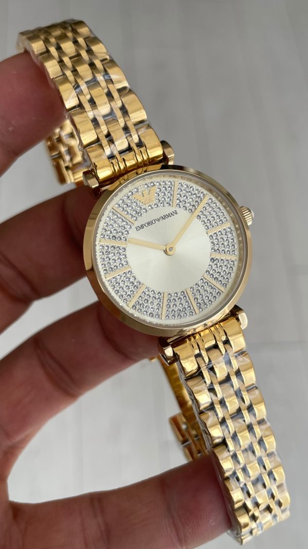 Emporio Armani AR11608 Sarı Taşlı 32mm Kadın Kol Saati