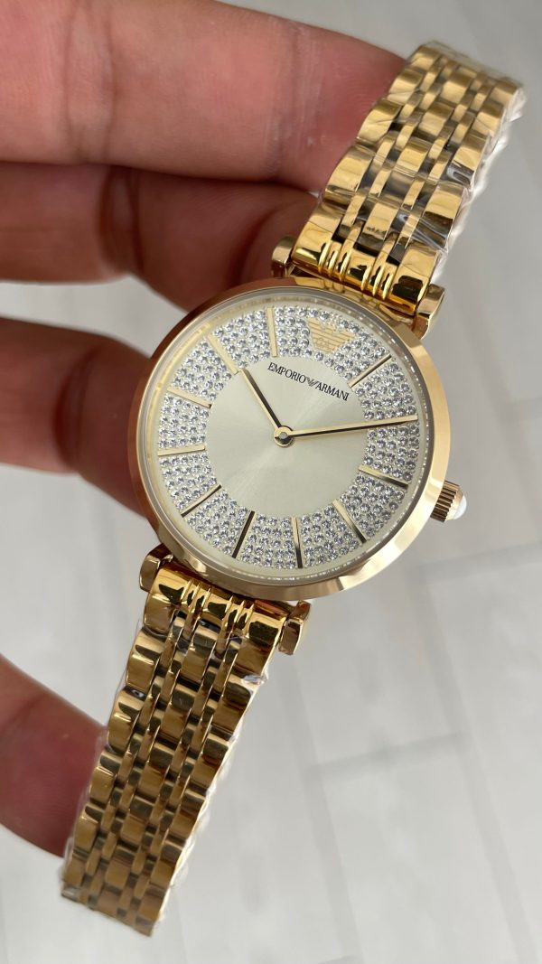 Emporio Armani AR11608 Sarı Taşlı 32mm Kadın Kol Saati