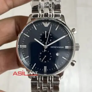 Emporio Armani AR1648 Mavi Kadran 43mm Replika Saat