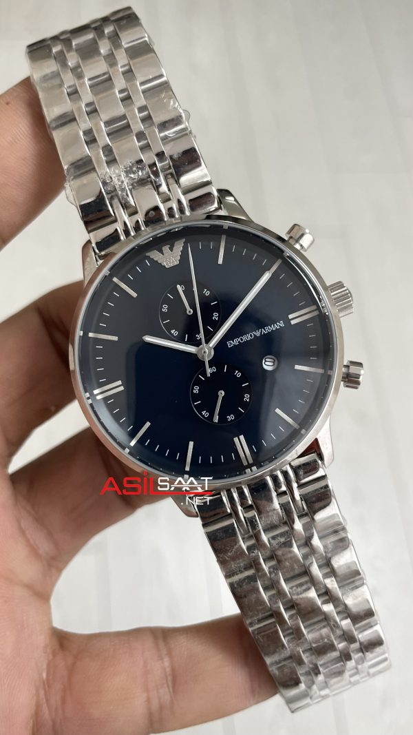 Emporio Armani AR1648 Mavi Kadran 43mm Replika Saat