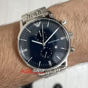 Emporio Armani AR1648 Mavi Kadran 43mm Replika Saat