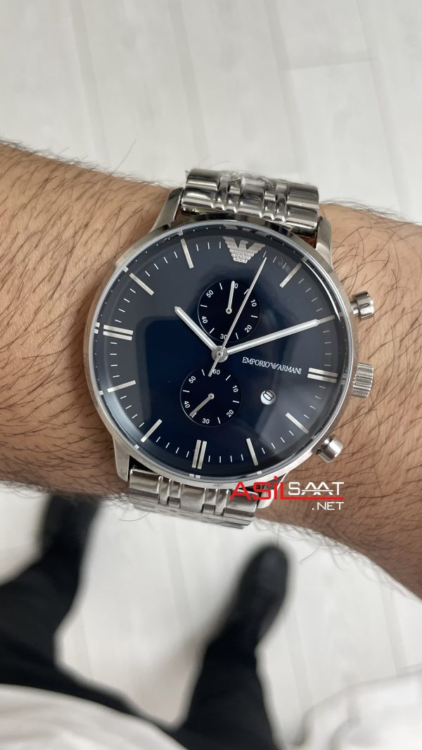 Emporio Armani AR1648 Mavi Kadran 43mm Replika Saat