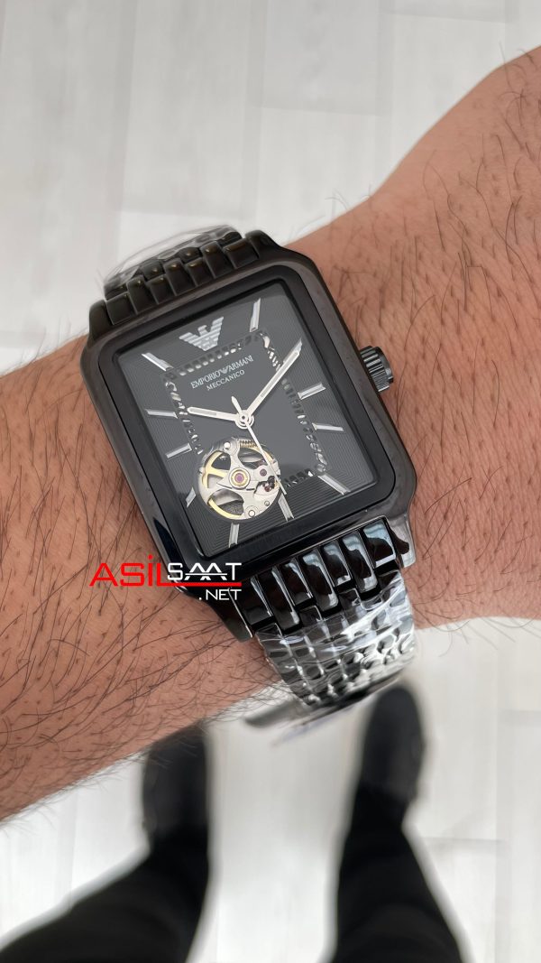Emporio Armani AR60058 Meccanico Siyah 36mm Replika Saat Emporio Armani AR60058 Meccanico Siyah 36mm Replika Saat