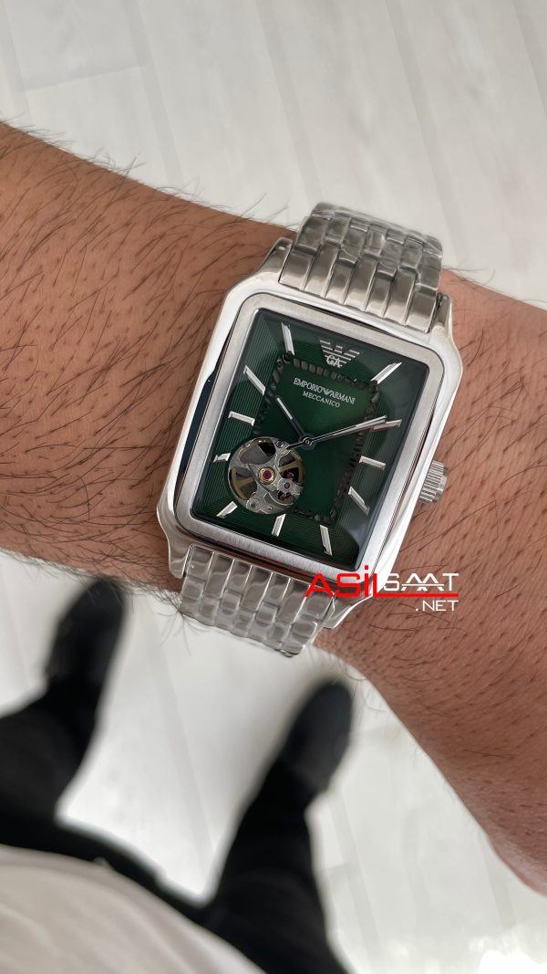 Emporio Armani AR60067 Meccanico Yeşil 36mm Replika Saat Emporio Armani AR60067 Meccanico Yeşil 36mm Replika Saat