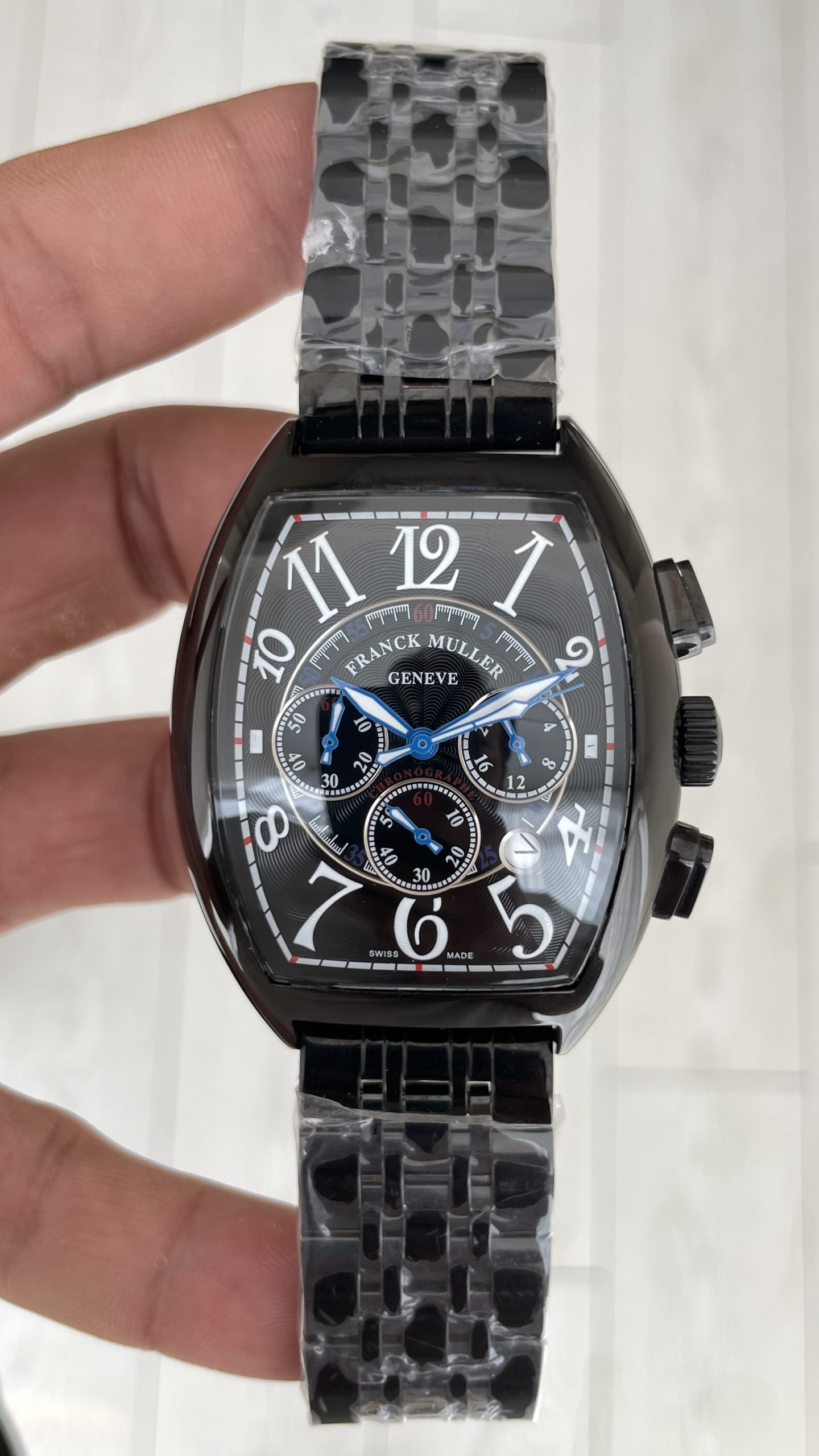 Franck Muller Casablanca Chronograph Siyah 43mm PVD Black Replika Saat Franck Muller Casablanca Chronograph Siyah 43mm PVD Black Replika Saat