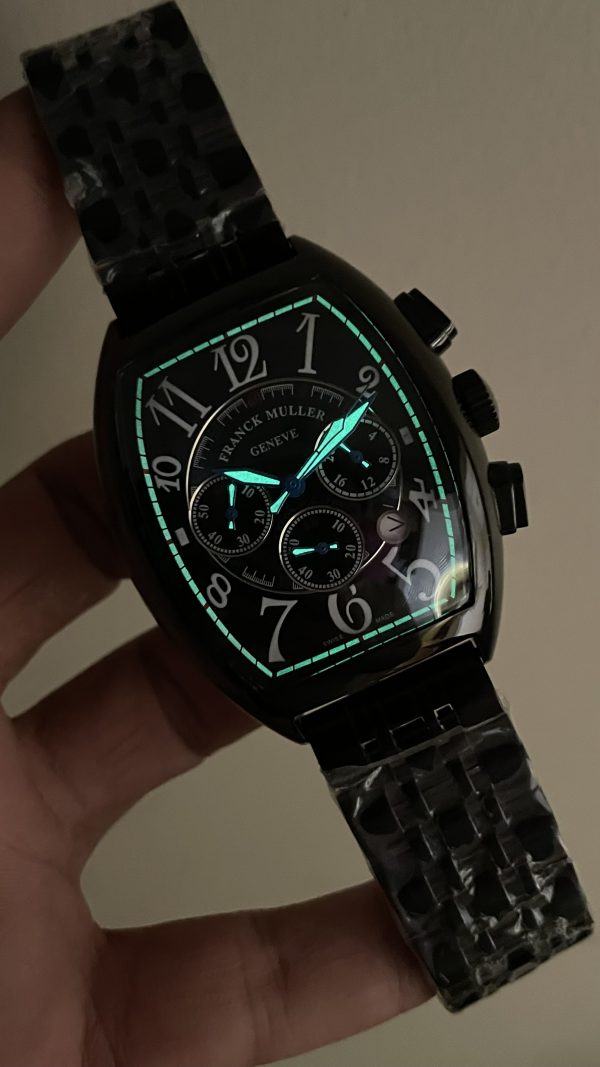 Franck Muller Casablanca Chronograph Siyah 43mm PVD Black Replika Saat Franck Muller Casablanca Chronograph Siyah 43mm PVD Black Replika Saat
