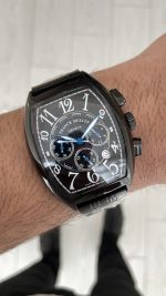 Franck Muller Casablanca Chronograph Siyah 43mm PVD Black Replika Saat