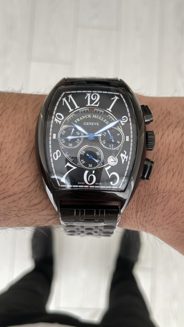 Franck Muller Casablanca Chronograph Siyah 43mm PVD Black Replika Saat Franck Muller Casablanca Chronograph Siyah 43mm PVD Black Replika Saat