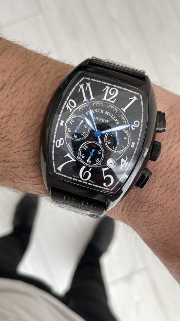 Franck Muller Casablanca Chronograph Siyah 43mm PVD Black Replika Saat Franck Muller Casablanca Chronograph Siyah 43mm PVD Black Replika Saat