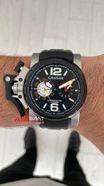 Graham Chronofighter Oversize Siyah 47mm Replika Saat