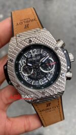 Hublot Big Bang King Unico 411 NX Silver 45 mm Kahverengi Kordon