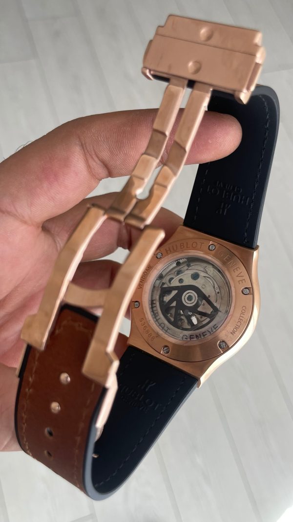 Hublot Classic Fusion Tourbillon Kahverengi 42mm Rosegold Replika Saat