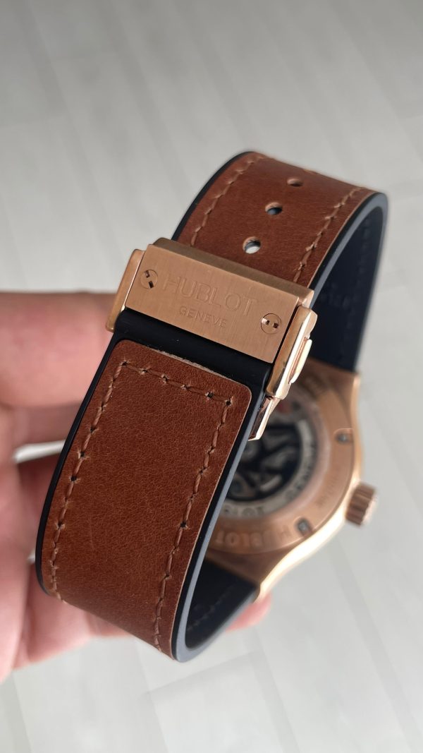 Hublot Classic Fusion Tourbillon Kahverengi 42mm Rosegold Replika Saat
