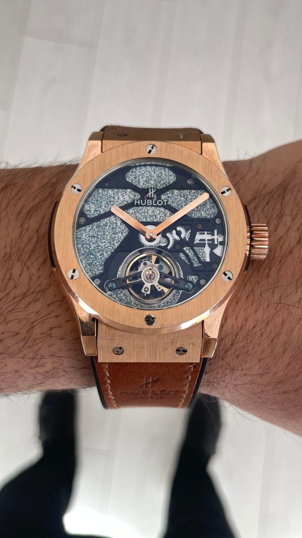 Hublot Classic Fusion Tourbillon Kahverengi 42mm Rosegold Replika Saat