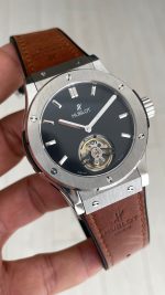 Hublot Classic Fusion Tourbillon Kahverengi 42mm Silver Replika Saat