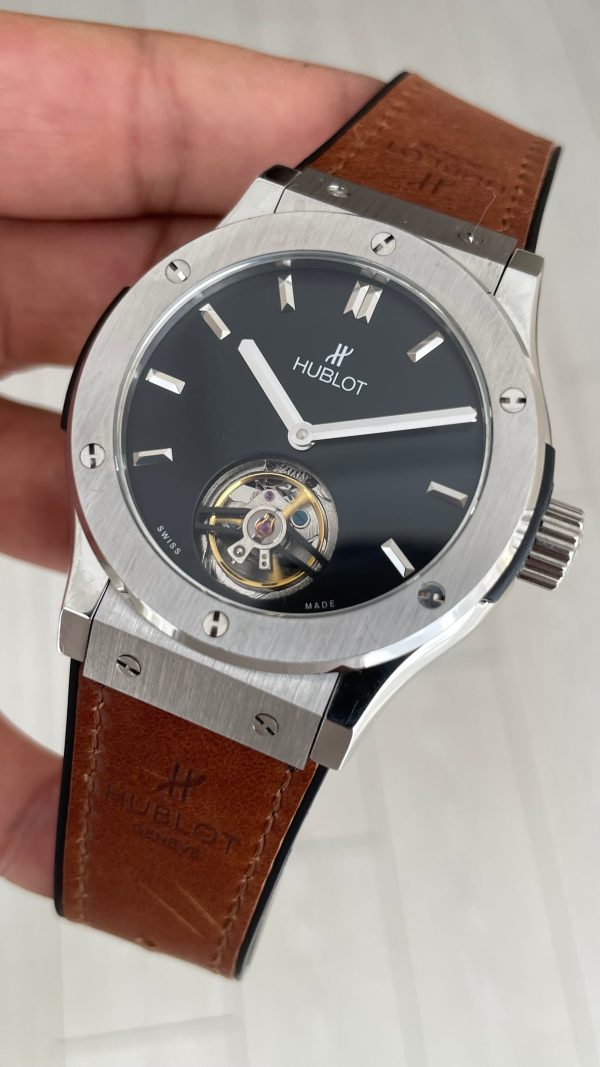 Hublot Classic Fusion Tourbillon Kahverengi 42mm Silver Replika Saat Hublot Classic Fusion Tourbillon Kahverengi 42mm Silver Replika Saat