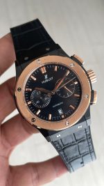 Hublot Classic Fusion Vendome Siyah 42mm PVD Black Rosegold Replika Saat