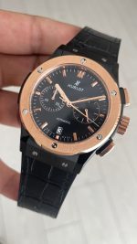 Hublot Classic Fusion Vendome Siyah 42mm PVD Black Rosegold Replika Saat